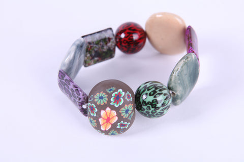 Woow Multi Colour Chunky Bead Bracelet