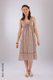 Mid Calf Dress with Flower Print