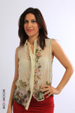 Sheer Printed Sleeveless Blouse