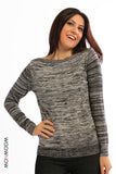 Slash Neck Knitted Jumper