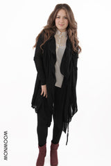 Gabrielle Shirred Knit Cardigan