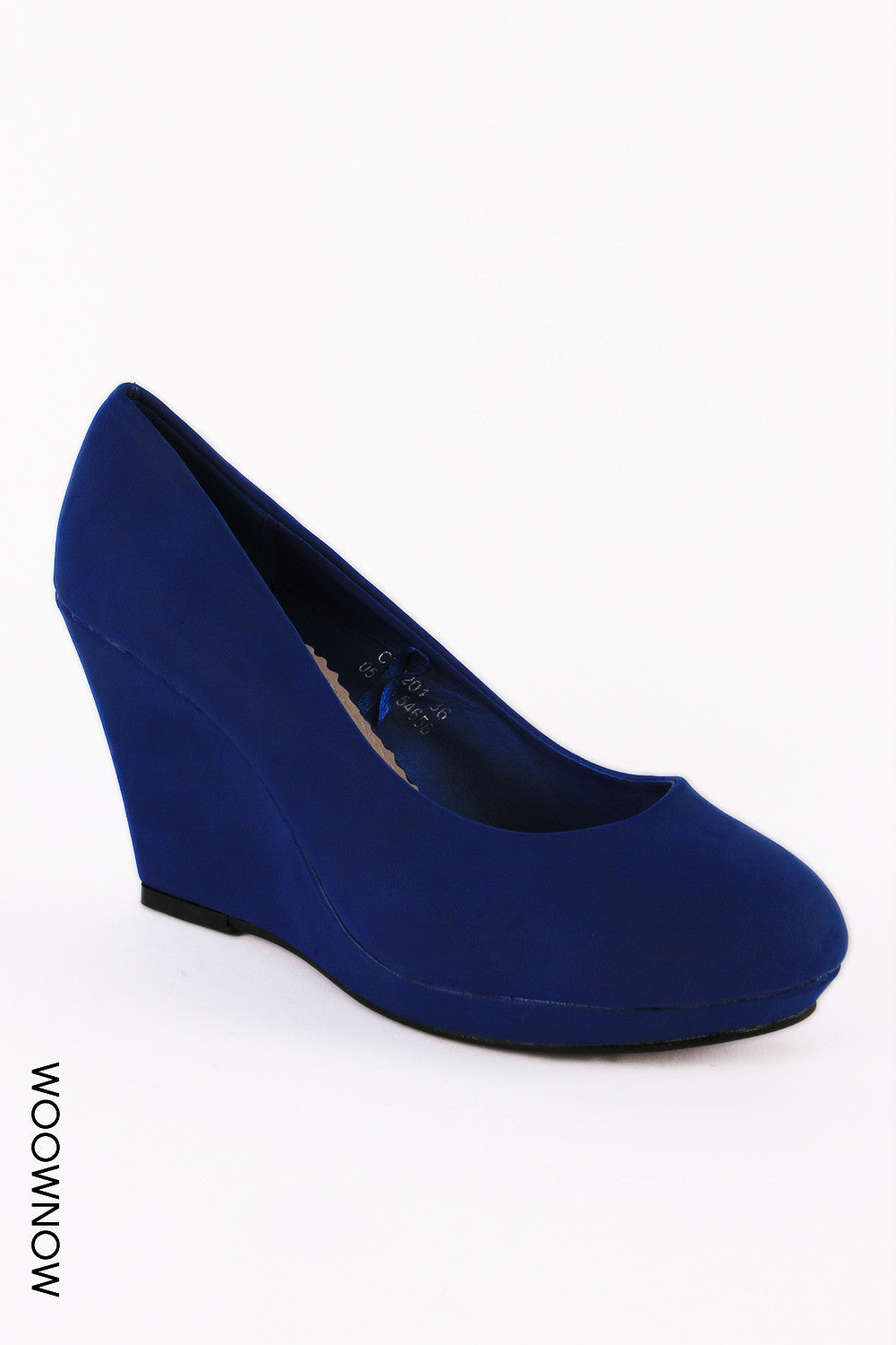 Sally Leather-Look Wedge Court Shoes
