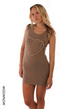 Heart - Fine Knit Mini Bodycon Dress