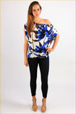 Floral Print Asymmetric Top