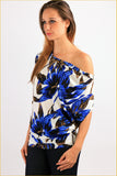 Floral Print Asymmetric Top