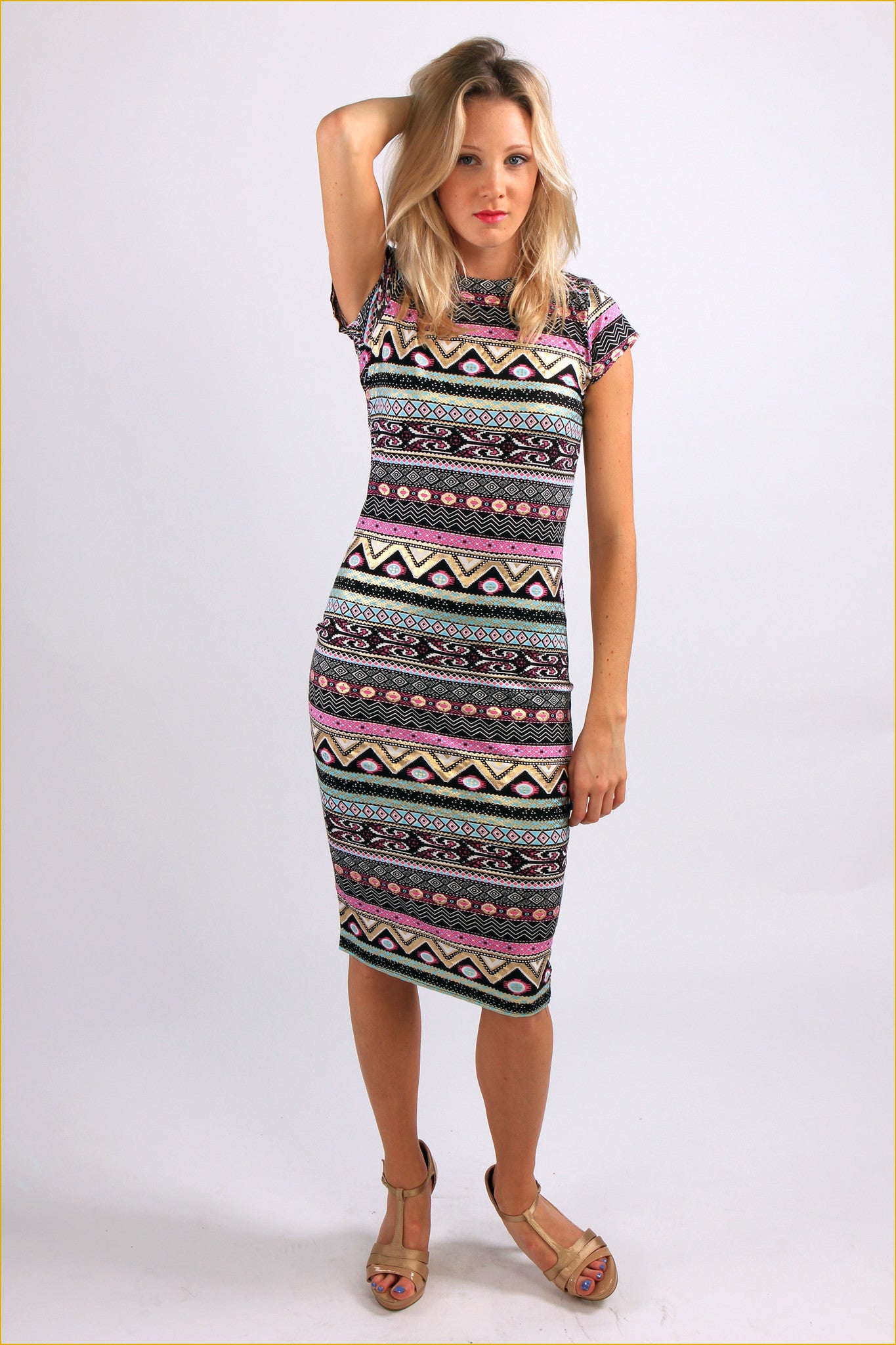 Trendy Navaho  Midi Dress