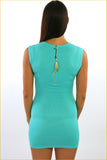 Feather Back Detail Fine Knitted Dress