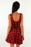 Checked Skater Mini Dress