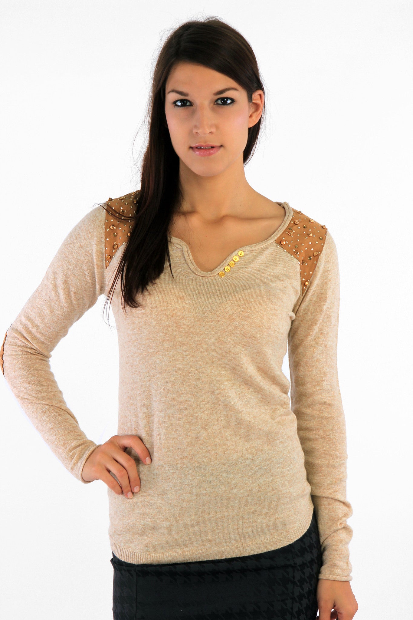 Patch and Stud Detail Jumper