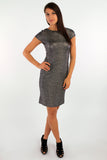 Metallic Finish Midi Dress