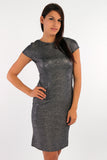 Metallic Finish Midi Dress