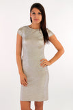 Metallic Finish Midi Dress