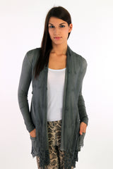 Lace Back Detail Cardigan