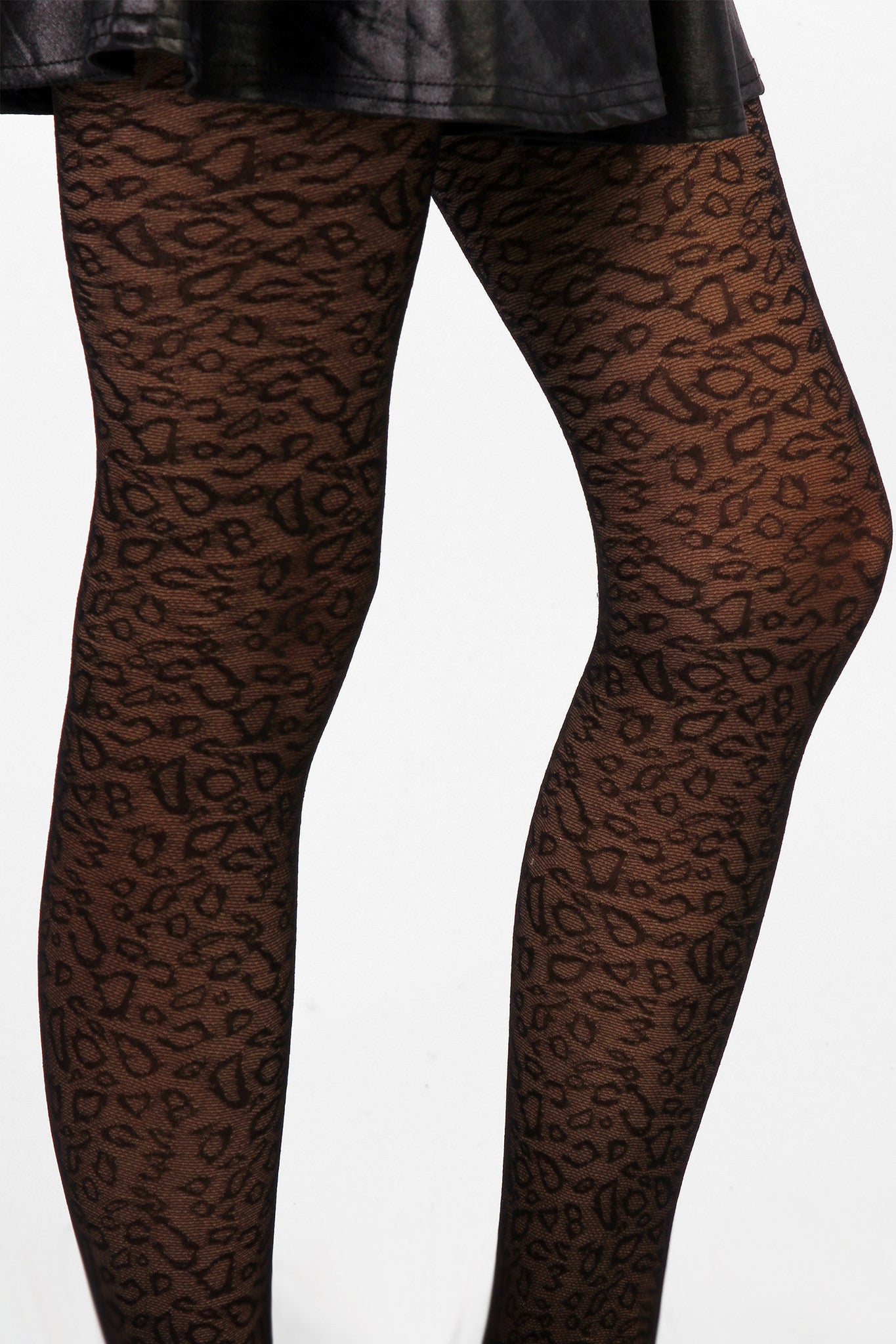 Animal Print Net Tights