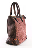 Panelled, Lace Insert Tote Bag