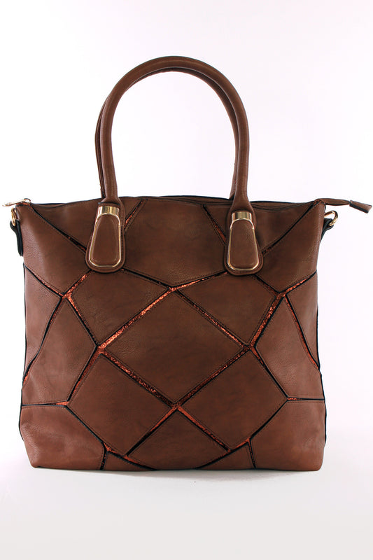 Square Panelled Shopper Bag