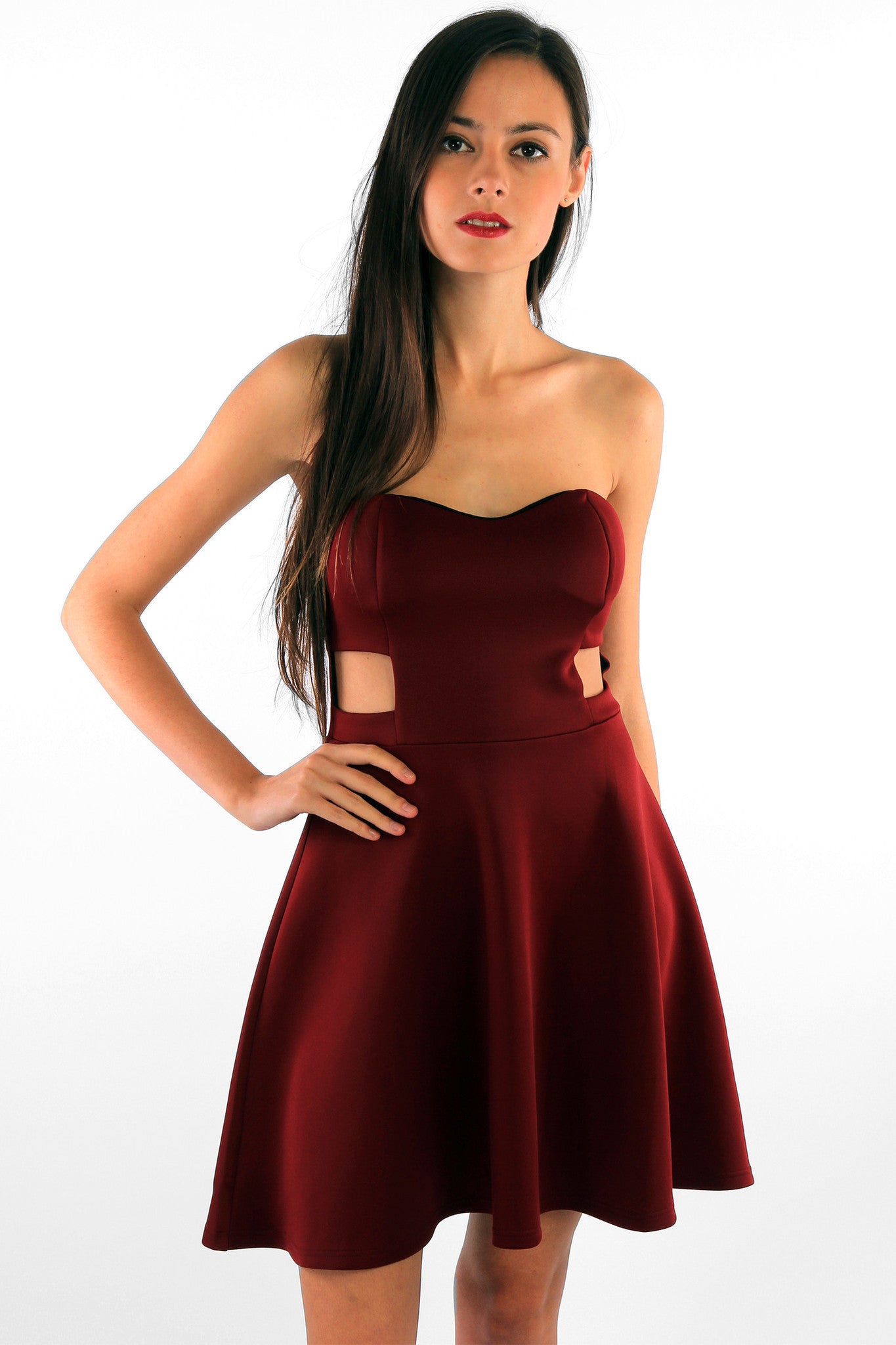 Skater Dress with Cut-Out Side Panel