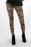 Velvet Texture Animal Print Leggings