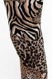 Velvet Texture Animal Print Leggings