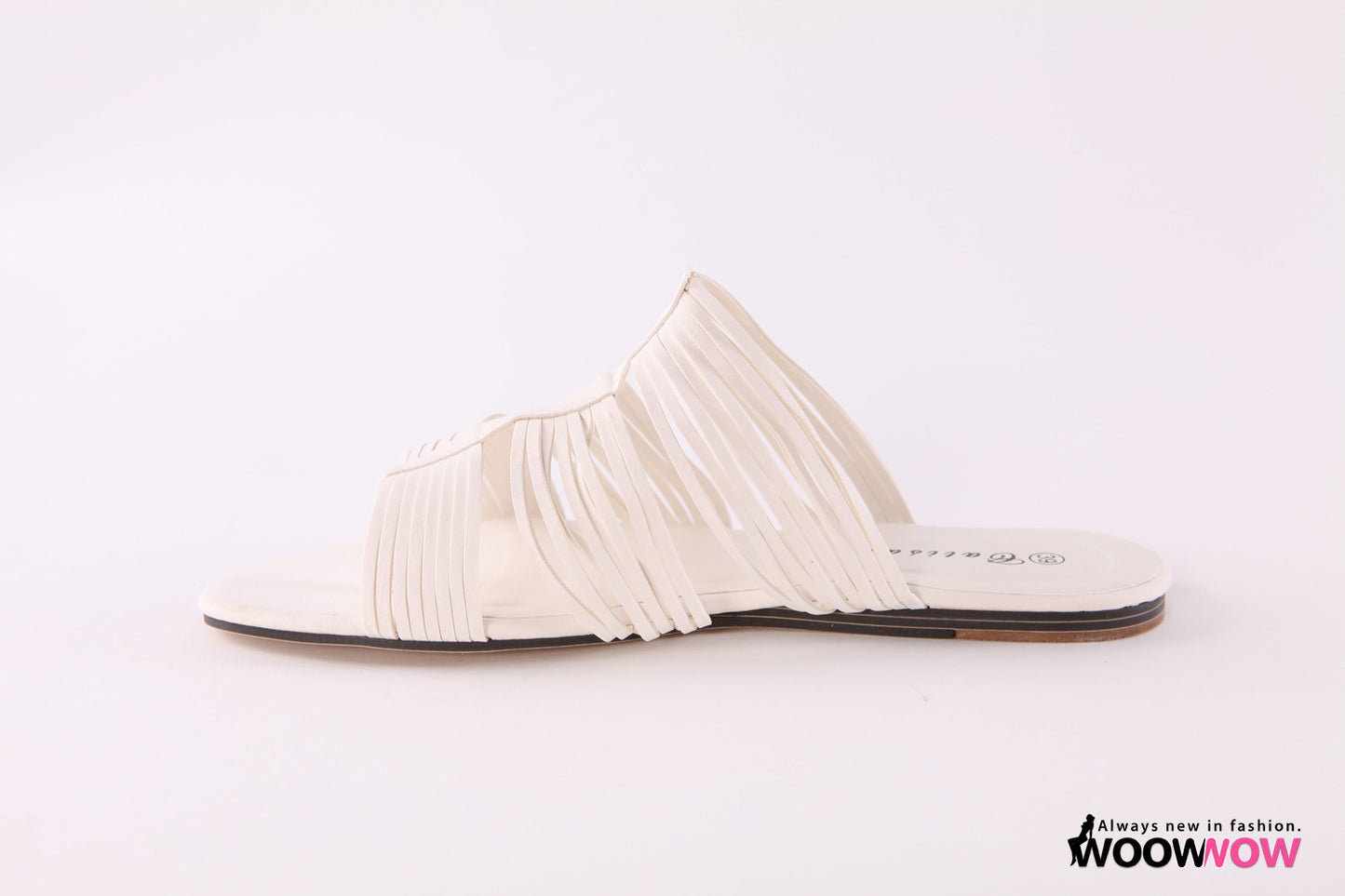 Slashed Slipper Style Sandal