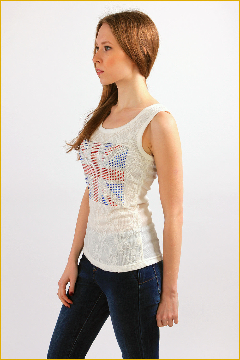 British Flag Lace Top