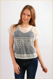 Embroider Sheer Top