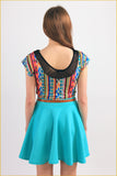 Navaho Print Sheer Crop Top