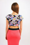 Skull Print Crop Top