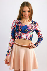 Navaho Print Crop Top