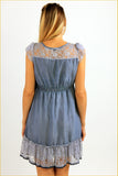 Lace Panel Insert Mini Dress