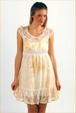 Lace Panel Insert Mini Dress