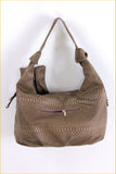 Mock Snake Skin Hobo Bag