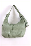 Mock Snake Skin Hobo Bag