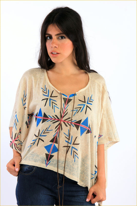 Navaho Top with Batwing Sleeve