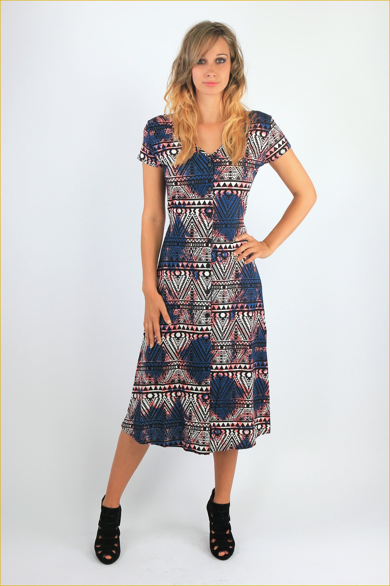 Navaho Flare Midi Dress