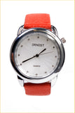 Round Face Analogue Strap Watch