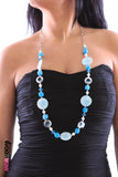 Half Beaded Necklace with Encircled Gems