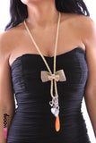 Velvet Necklace with Charm Pendants and Bow