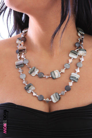 Dual Polished Stone Necklace