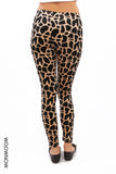 Velvet Texture Giraffe Print Leggings