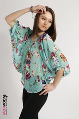 Sheer Flower Blouse
