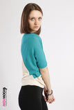Kimono Sleeves Contrast Jumper